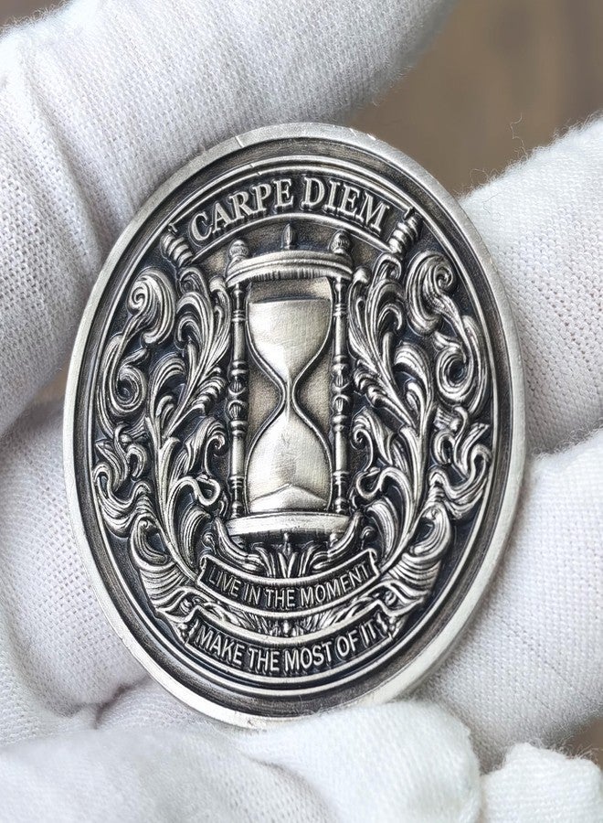 CYOUNG Memento Mori Carpe Diem Challenge Coin - Motivational Coin with Life & Death Symbols - Inspirational Gift for Friends & Loved Ones - Image 4